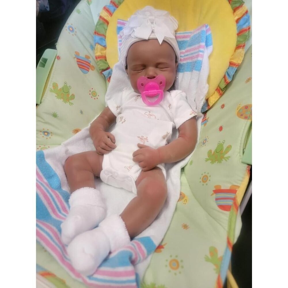 🆕18.5 inch Full Body Silicone Sleeping Tan Baby Girl Realistic Body Reborn Baby